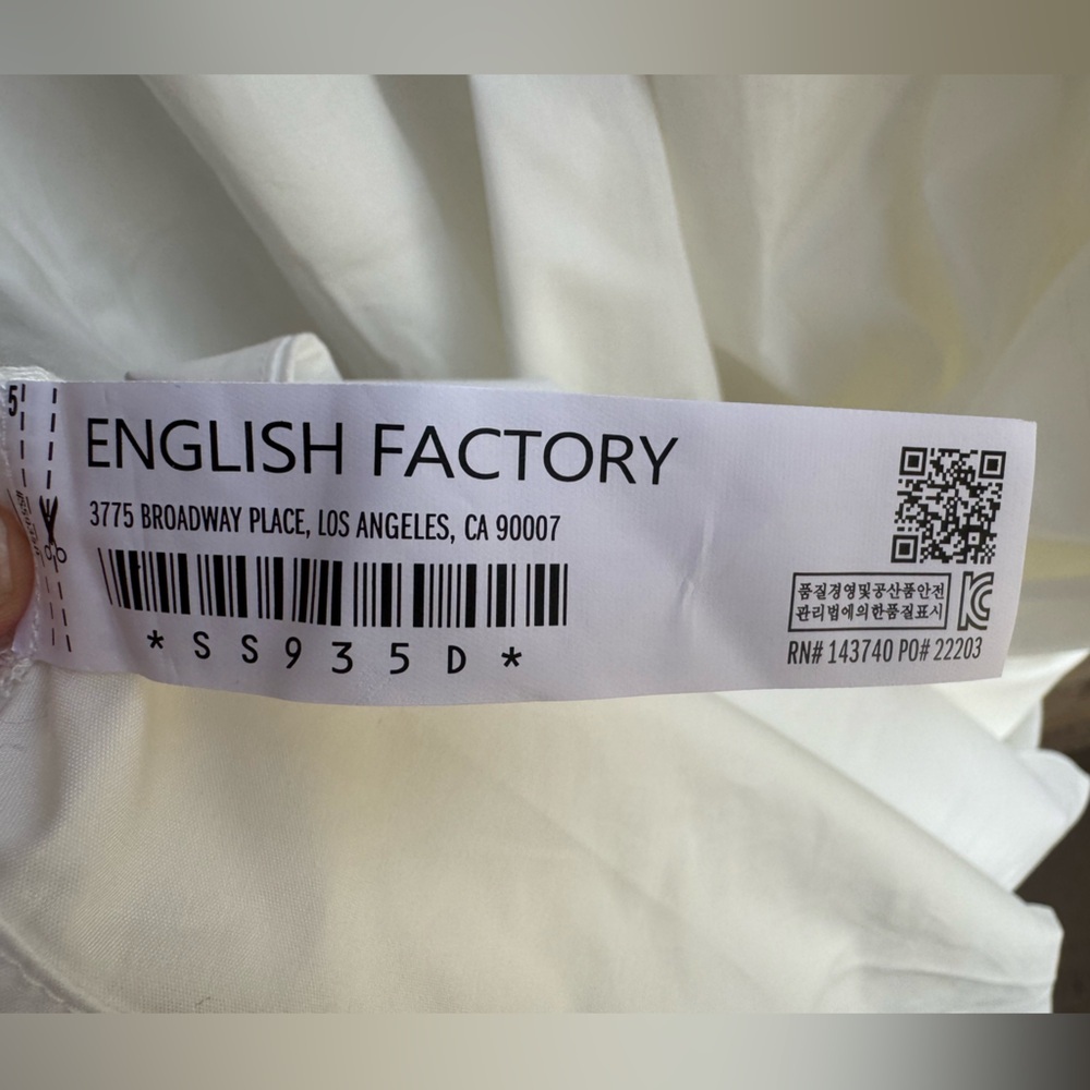 NWT ENGLISH FACTORY Mixed Media Turtleneck Tan/White Midi Dress Sz Large - Picture 10 of 13